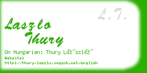 laszlo thury business card